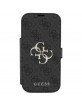 Guess iPhone 17 Pro Book Case Big Metal Logo 4G Black