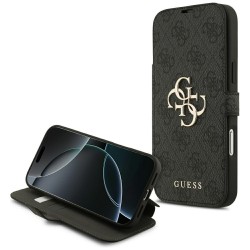 Guess iPhone 17 Pro Max Tasche Book Case Big Metal Logo 4G Schwarz