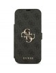 Guess iPhone 17 Pro Max Tasche Book Case Big Metal Logo 4G Schwarz