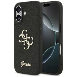 Guess iPhone 17 Hülle Case Fixed Glitter 4G Big Schwarz