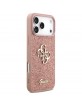 Guess iPhone 17 Pro Max Case Fixed Glitter 4G Big Pink