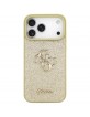 Guess iPhone 17 Pro Max Hülle Case Fixed Glitter 4G Big Gold
