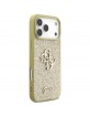 Guess iPhone 17 Pro Max Hülle Case Fixed Glitter 4G Big Gold