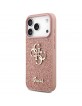 Guess iPhone 17 Pro Case Fixed Glitter 4G Big Pink