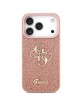 Guess iPhone 17 Pro Case Fixed Glitter 4G Big Pink