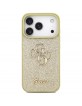 Guess iPhone 17 Pro Case Fixed Glitter 4G Big Gold