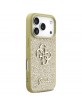 Guess iPhone 17 Pro Case Fixed Glitter 4G Big Gold
