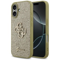 Guess iPhone 17 Hülle Case Fixed Glitter 4G Big Gold