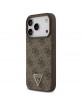 Guess iPhone 17 Pro Hülle 4G Triangle Strass MagSafe Case Braun