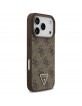 Guess iPhone 17 Pro Hülle 4G Triangle Strass MagSafe Case Braun