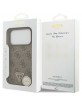 Guess iPhone 17 Pro Hülle 4G Triangle Strass MagSafe Case Braun