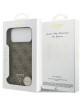 Guess iPhone 17 Pro Max Hülle 4G Triangle Strass MagSafe Case Braun