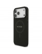 Guess iPhone 17 Pro Max Hülle Saffiano Classic Logo MagSafe Case Schwarz