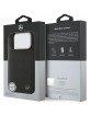 Mercedes iPhone 17 Pro MagSafe Hülle Echtleder Case Blatt Schwarz