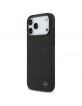 Mercedes iPhone 17 Pro Max MagSafe Hülle Echtleder Case Blatt Schwarz