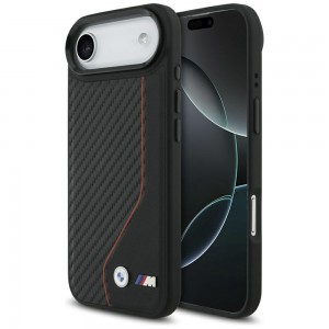 BMW iPhone 17 Air Case Hülle M Carbon Line & Logo MagSafe Schwarz
