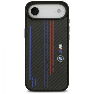 BMW iPhone 17 Air Hülle Case M Kevlar Lines Carbon MagSafe Schwarz