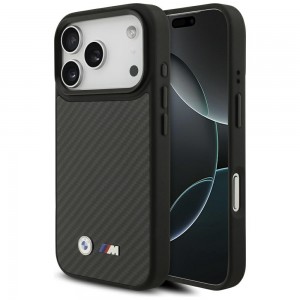 BMW iPhone 17 Pro Hülle Case M Kevlar Carbon MagSafe Schwarz
