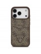 Guess iPhone 17 Pro Hülle Case 4G Double Card Triangle Braun