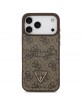 Guess iPhone 17 Pro Max Case 4G Double Card Triangle Brown