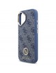 Guess iPhone 17 Hülle Crossbody MagSafe 4G Strass Metal Buttons Blau