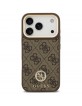 Guess iPhone 17 Pro Crossbody Case MagSafe 4G Rhinestone Metal Buttons Brown