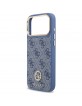 Guess iPhone 17 Pro Max Hülle Crossbody MagSafe 4G Strass Metal Buttons Blau