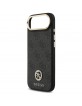 Guess iPhone 17 Air Hülle Crossbody MagSafe 4G Strass Metal Buttons Schwarz