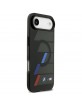 BMW iPhone 17 Air Case M Metal Buttons Tricolor Lines MagSafe Black