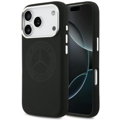 Mercedes iPhone 17 Pro Hülle Case Silikon Vintage Logo MagSafe Schwarz