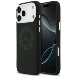 Mercedes iPhone 17 Pro Max Hülle Case Silikon Vintage Logo MagSafe Schwarz