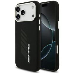 AMG Mercedes iPhone 17 Pro Max Silikon Hülle Case Oversize Rhombs MagSafe Schwarz