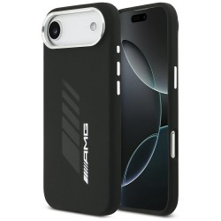 AMG Mercedes iPhone 17 Air Silikon Hülle Case Oversize Rhombs MagSafe Schwarz