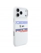 BMW iPhone 17 Pro Max Hülle Case M Silikon Horizontal Line MagSafe Weiß