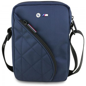 BMW Tablet Tasche Bag Nylon Pockets Metal Logo 8 Zoll Blau