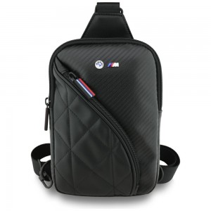 BMW Phone Tasche Bag Carbon Metal Logo Crossbody Schwarz