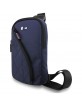 BMW Nylon Phone Tasche Bag Metal Logo Crossbody Blau