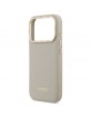 Lacoste iPhone 17 Pro Hülle Case Champs Elysees Gold Logo MagSafe Taupe