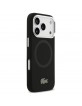 Lacoste iPhone 17 Pro Hülle Case Silikon Metal Logo Frame MagSafe Schwarz