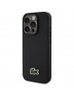 Lacoste iPhone 15 Pro Max Hülle Case Iconic Petit Pique Crossbody Cord MagSafe Schwarz