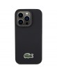 Lacoste iPhone 15 Pro Hülle Case Iconic Petit Pique Crossbody Cord MagSafe Schwarz