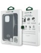 Lacoste iPhone 15 Pro Hülle Case Iconic Petit Pique Crossbody Cord MagSafe Schwarz
