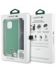 Lacoste iPhone 15 Hülle Case Iconic Petit Pique Crossbody Cord MagSafe Grün