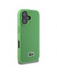 Lacoste iPhone 16 Plus Hülle Case Iconic Petit Pique Crossbody Cord MagSafe Grün