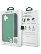 Lacoste iPhone 16 Plus Hülle Case Iconic Petit Pique Crossbody Cord MagSafe Grün