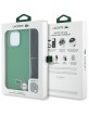 Lacoste iPhone 16 Pro Max Hülle Case Iconic Petit Pique Crossbody Cord MagSafe Grün
