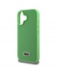 Lacoste iPhone 16 Hülle Case Iconic Petit Pique Crossbody Cord MagSafe Grün