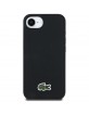 Lacoste iPhone 16e / 17e Hülle Case Iconic Petit Pique Woven Logo MagSafe Schwarz