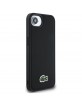 Lacoste iPhone 16e / 17e Hülle Case Iconic Petit Pique Woven Logo MagSafe Schwarz