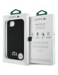 Lacoste iPhone 16e / 17e Hülle Case Iconic Petit Pique Woven Logo MagSafe Schwarz